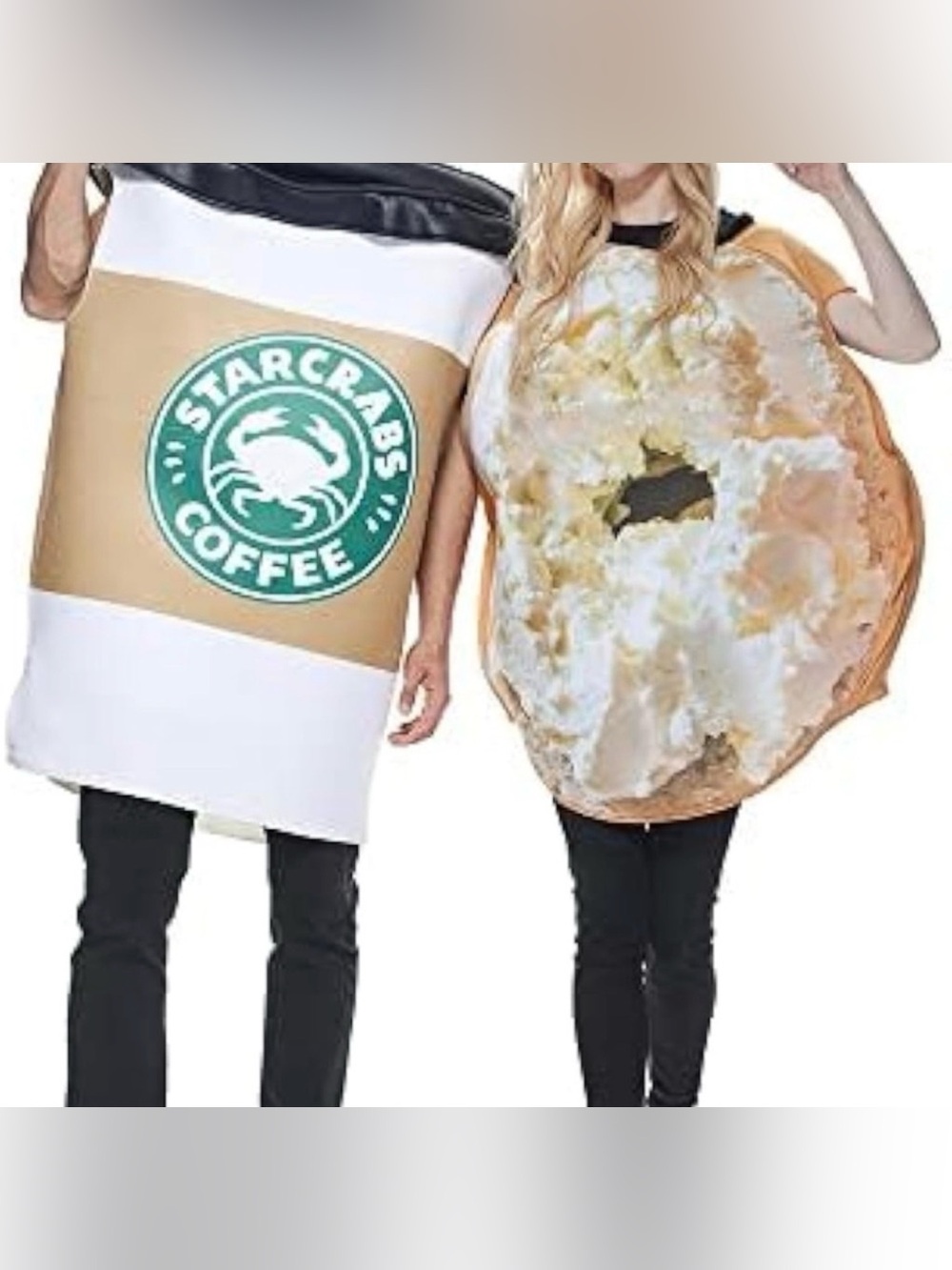 EUC Coffee and Bagel Adult Costume Set One size fits most